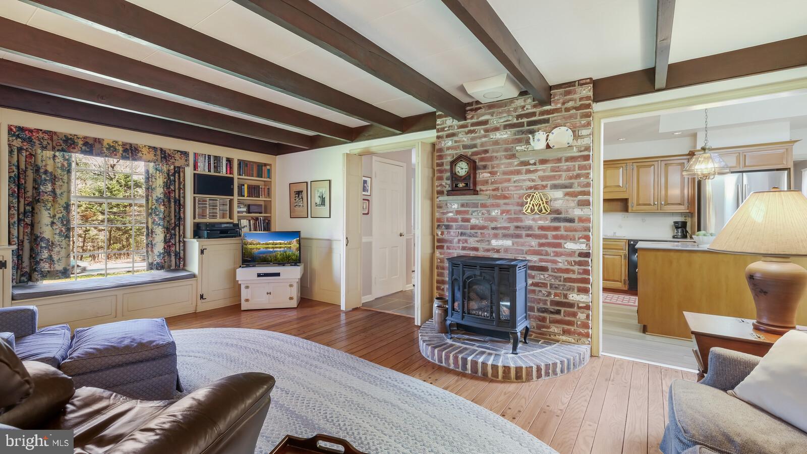 2070 North Providence Road Media, PA 19063 - Photo 8 of 43 Family Room w/Beautiful Built-Ins & Stove Heater