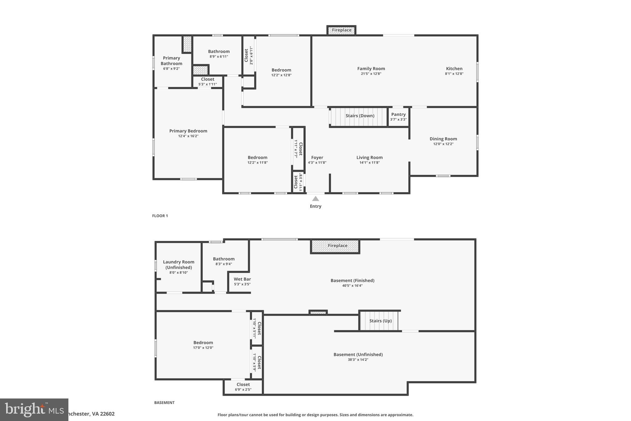 109 Forest Ridge Road Winchester, VA 22602 - Photo 49 of 49 Floor Plan Both Levels