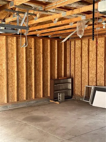 a view of a garage with stuff