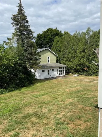 a view of a house with many windows