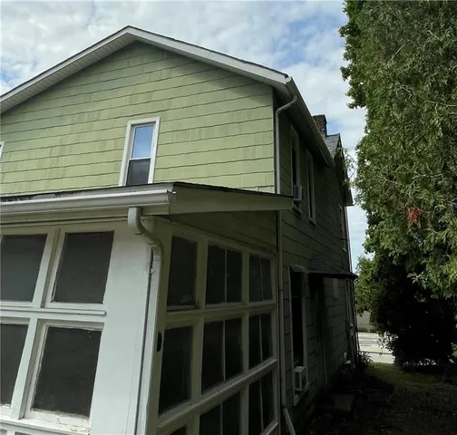a front view of a house