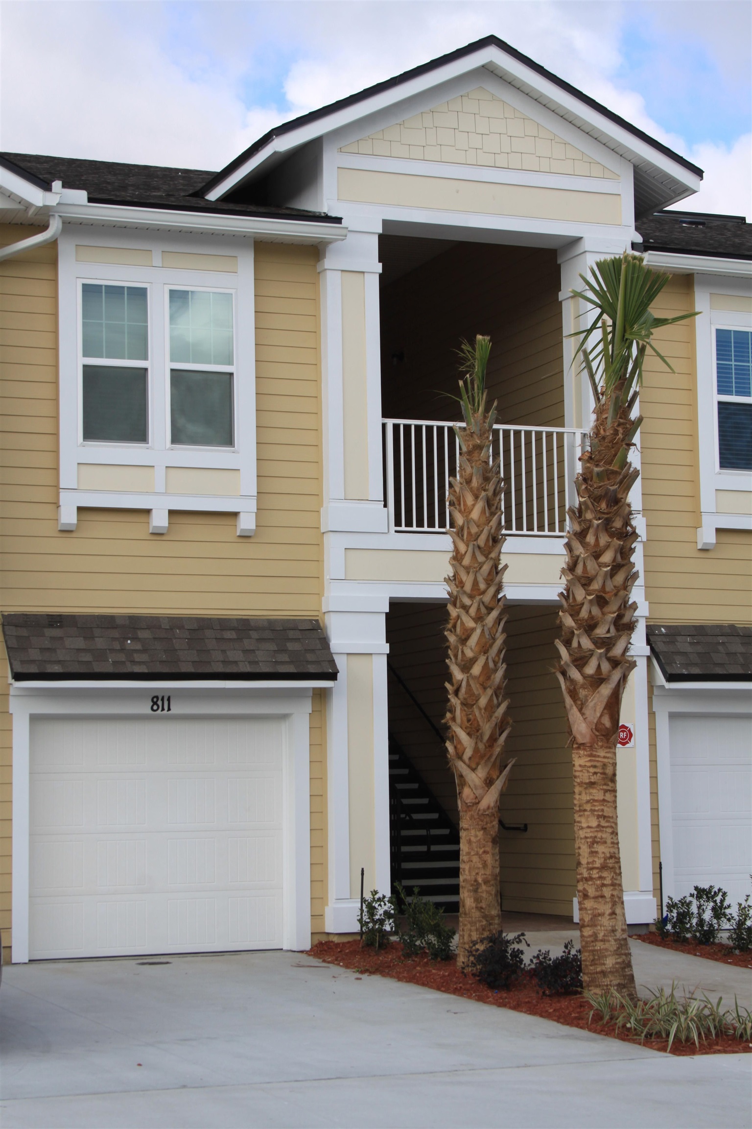 a front view of a house