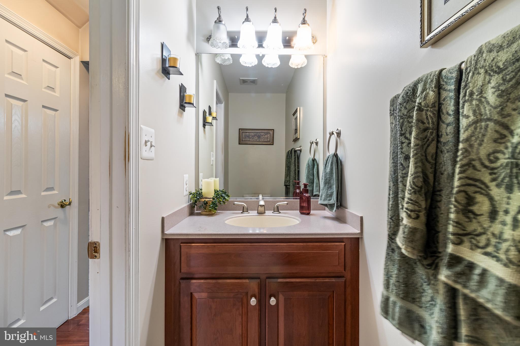 203 Morgans Ridge Court La Plata, MD 20646 - Photo 30 of 59 a bathroom with a sink vanity and a mirror