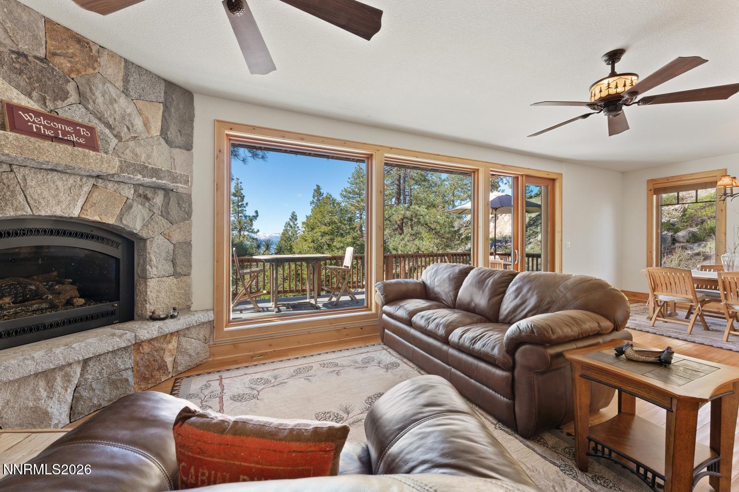 38 South Point Place Glenbrook, NV 89413 - Photo 11 of 24 a living room with furniture and a fireplace