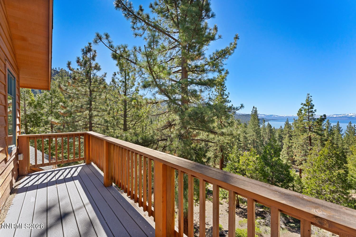 38 South Point Place Glenbrook, NV 89413 - Photo 12 of 24 a view of balcony with wooden floor and fence