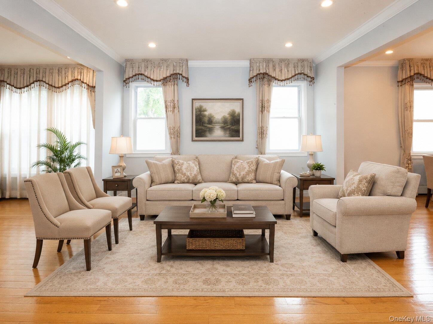 45-32 Westminster Road Great Neck, NY 11020 - Photo 6 of 21 a living room with furniture and a large window