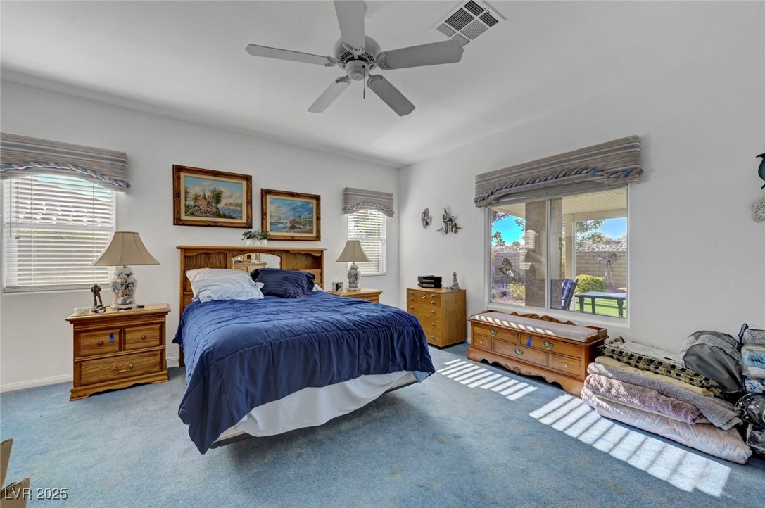 770 Fairway Drive Boulder City, NV 89005 - Photo 28 of 61 Bedroom featuring carpet floors and a ceiling fan