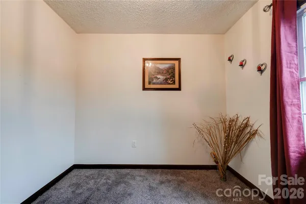 a view of a room with a potted plant