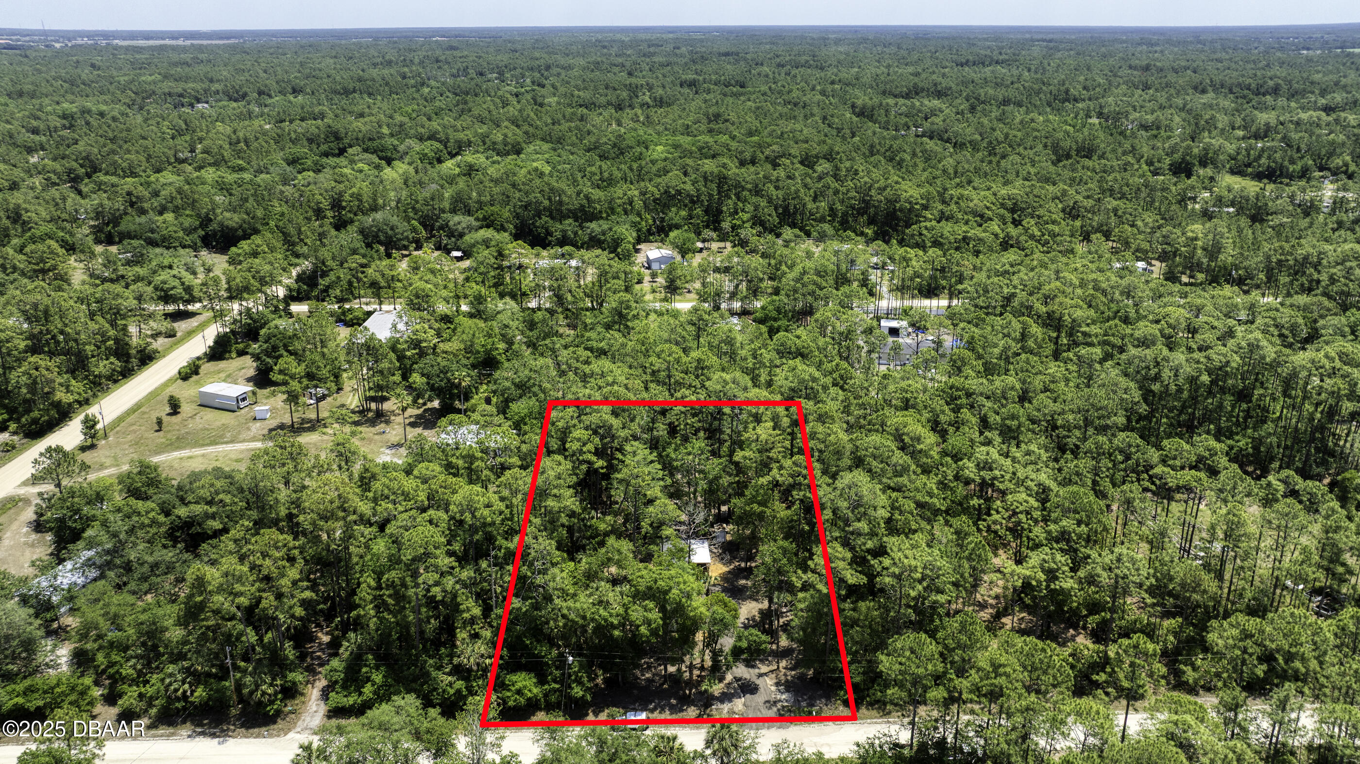 2089 Guava Lane Bunnell, FL 32110 - Photo 49 of 58 an aerial view of residential house with outdoor space and trees all around