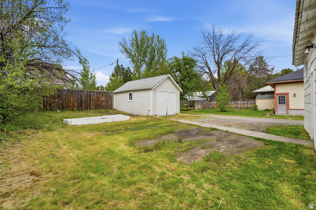 215 East 300 South Logan, UT 84321 - Photo 25 of 32 Fenced backyard featuring a shed