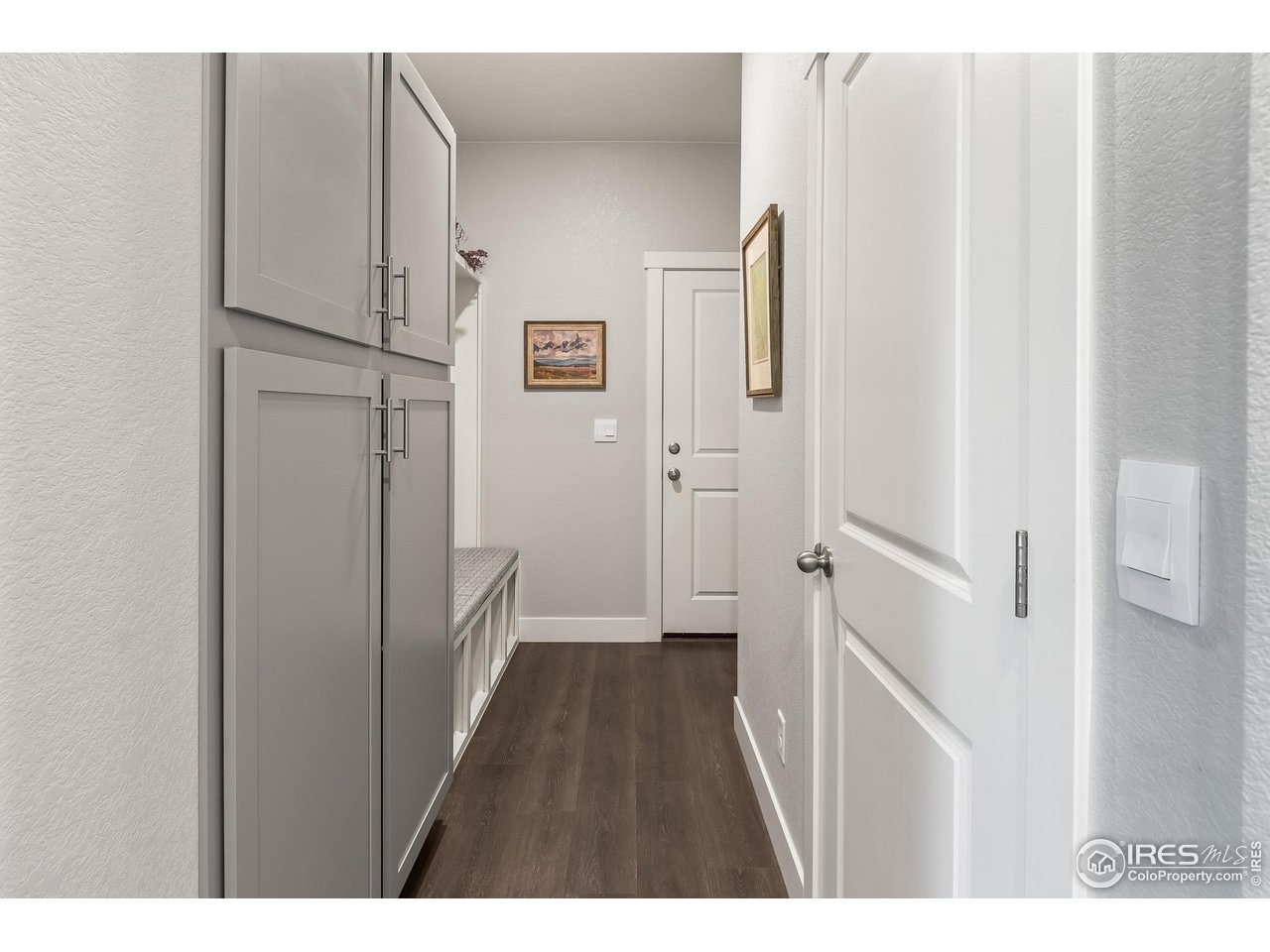 1687 Rivergate Way Berthoud, CO 80513 - Photo 27 of 39 a view of hallway with wooden floor