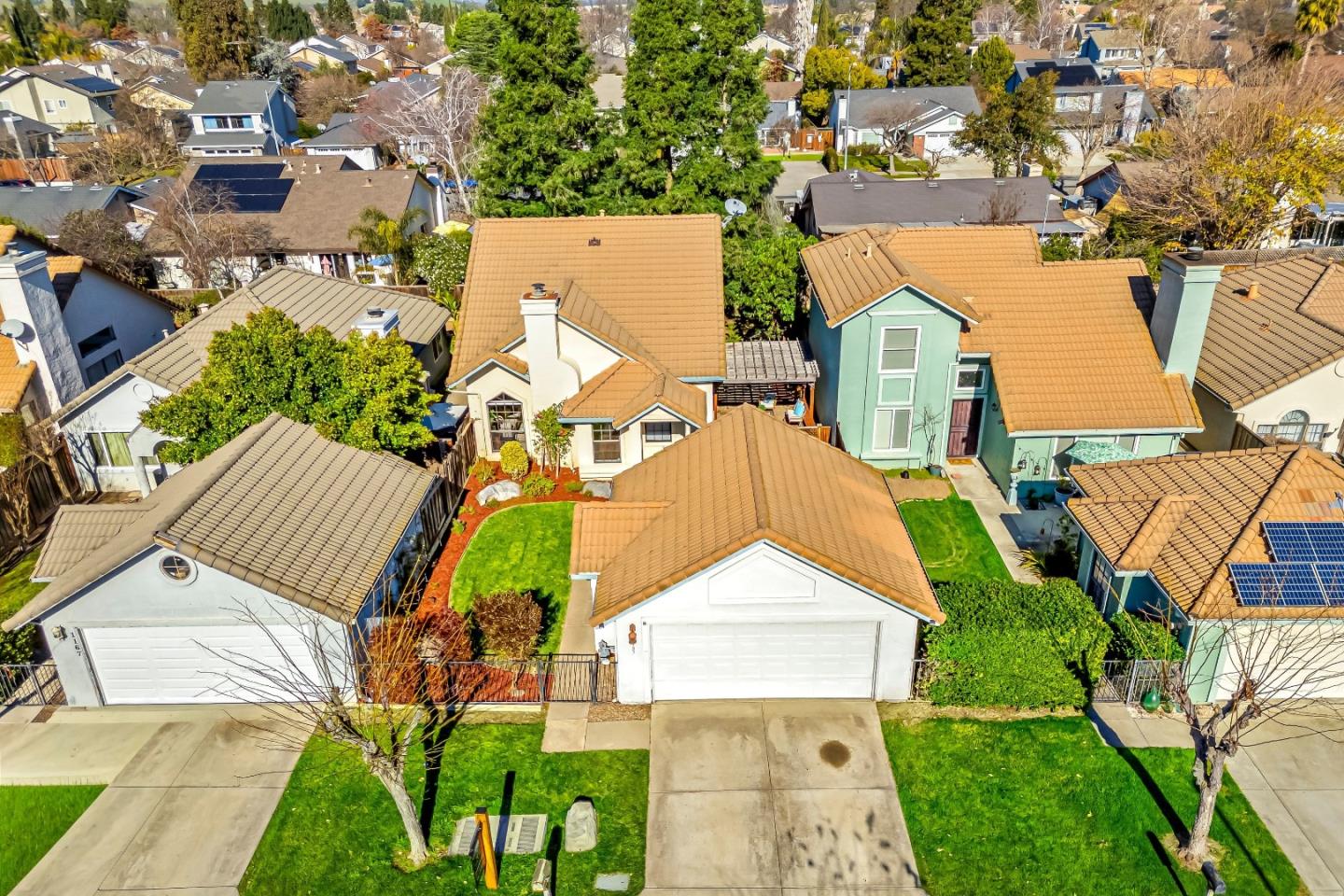 1165 Lerma Lane Gilroy, CA 95020 - Photo 34 of 37 an aerial view of a house with a yard