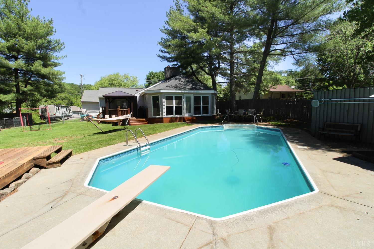 1217 Wood Road Lynchburg, VA 24502 - Photo 25 of 29 a view of a house with swimming pool and sitting area