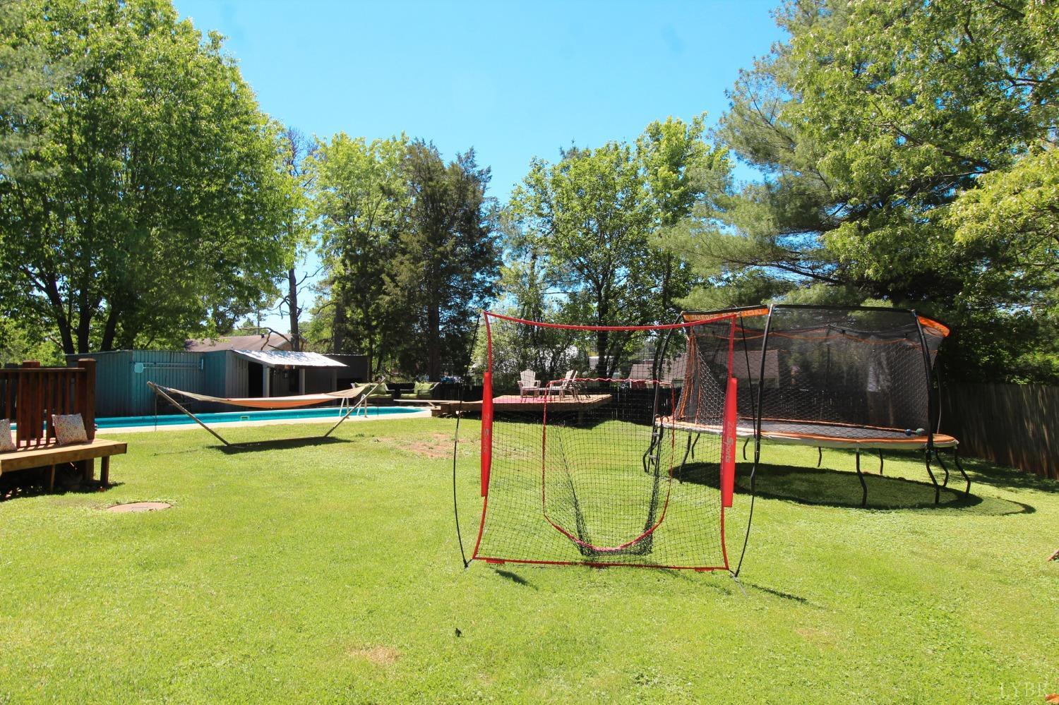 1217 Wood Road Lynchburg, VA 24502 - Photo 28 of 29 a swimming pool with some trees and wooden fence