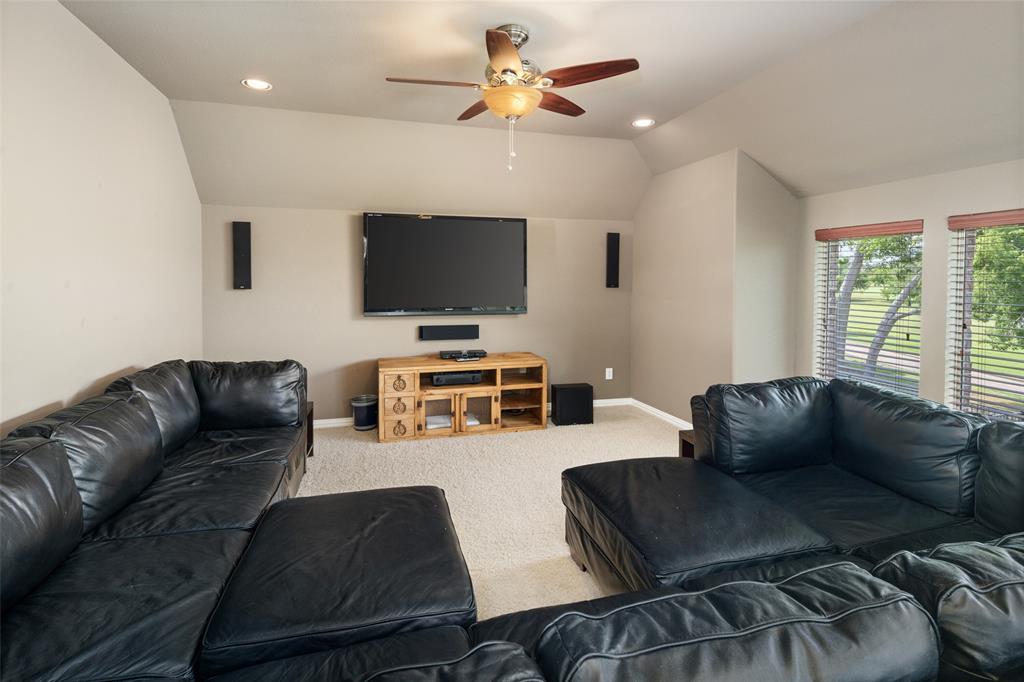 2801 Meadow Ridge Drive Prosper, TX 75078 - Photo 27 of 40 a living room with furniture and a flat screen tv