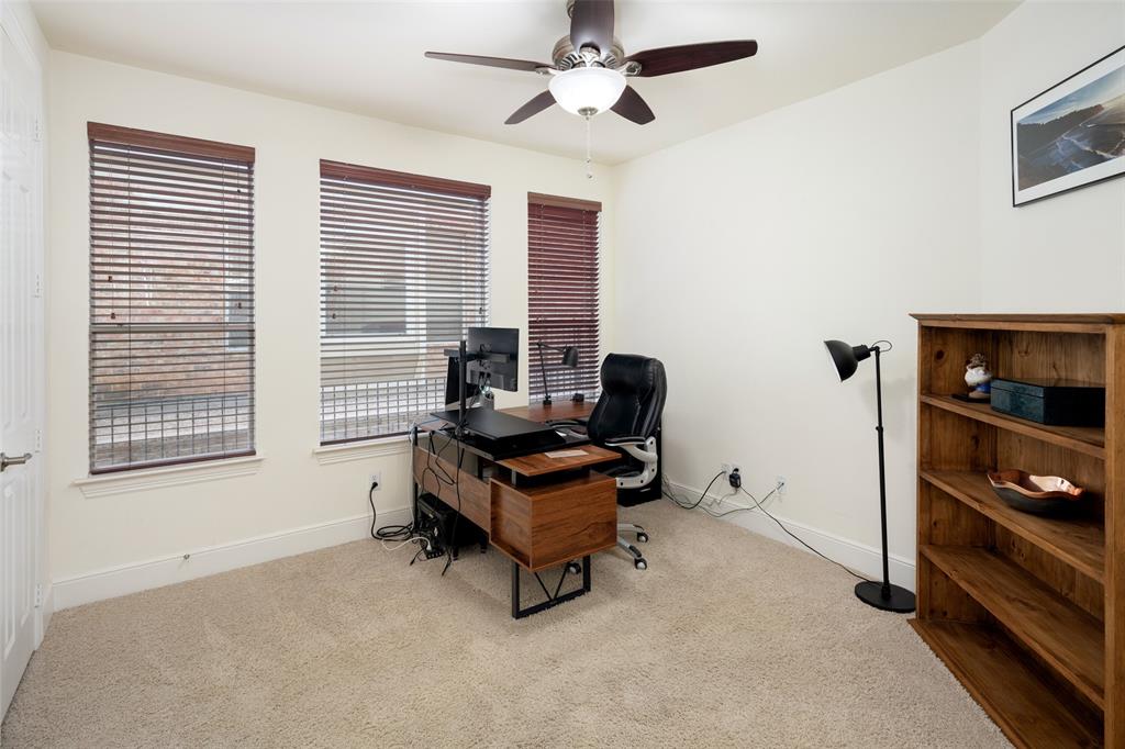2801 Meadow Ridge Drive Prosper, TX 75078 - Photo 8 of 40 a view of a workspace with furniture and a window