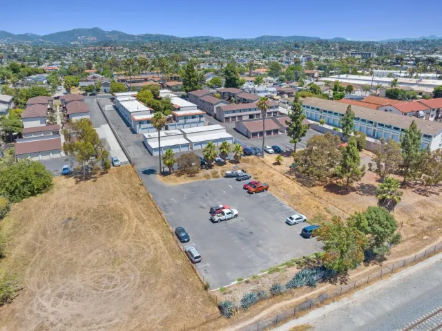an aerial view of a city