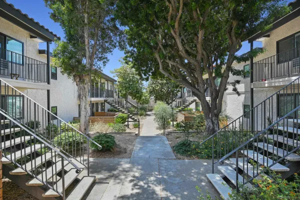 a view of a pathway of a house