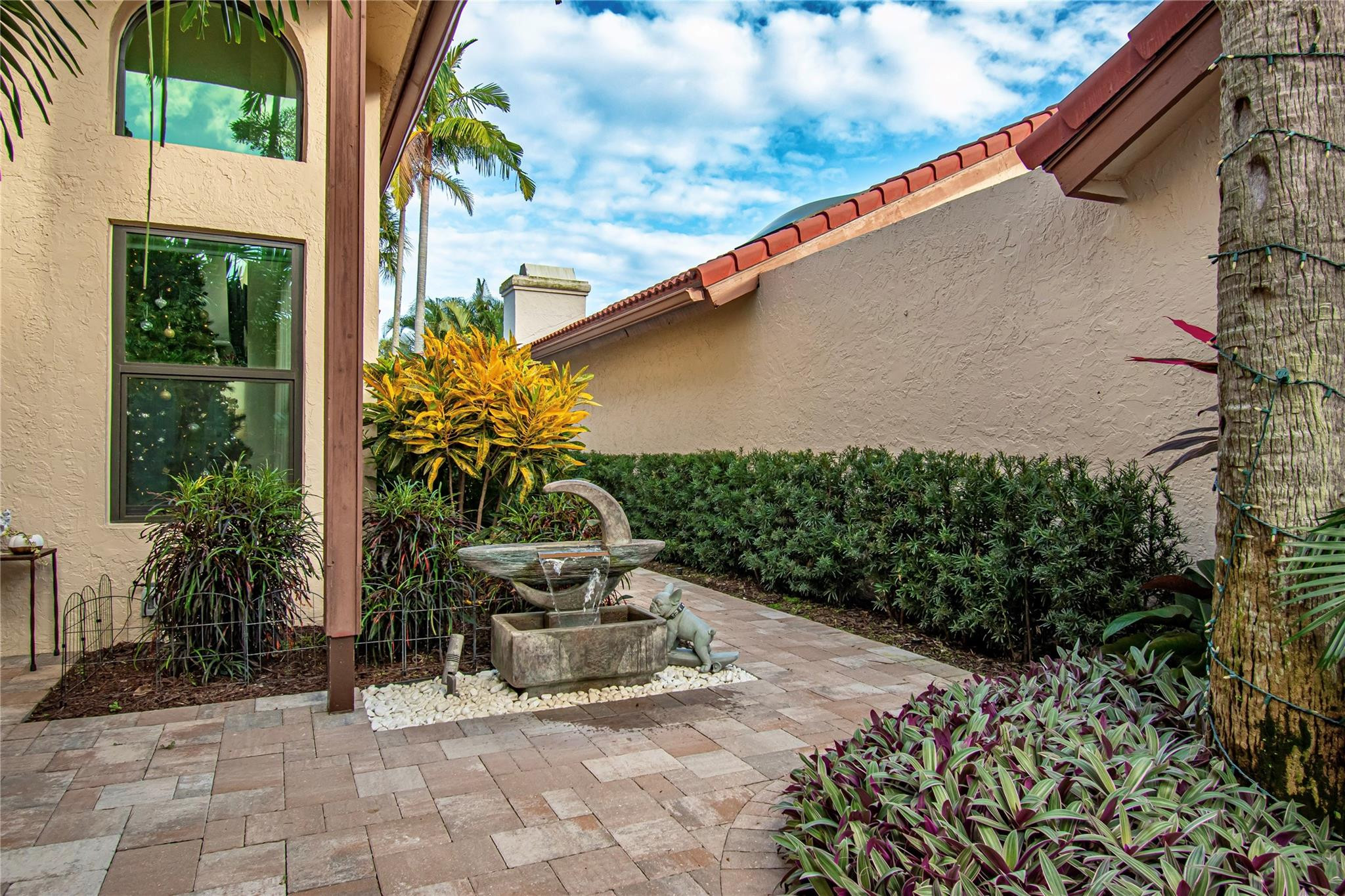 21694 Town Pl Drive Boca Raton, FL 33433 - Photo 4 of 55 a backyard of a house with potted plants and large tree