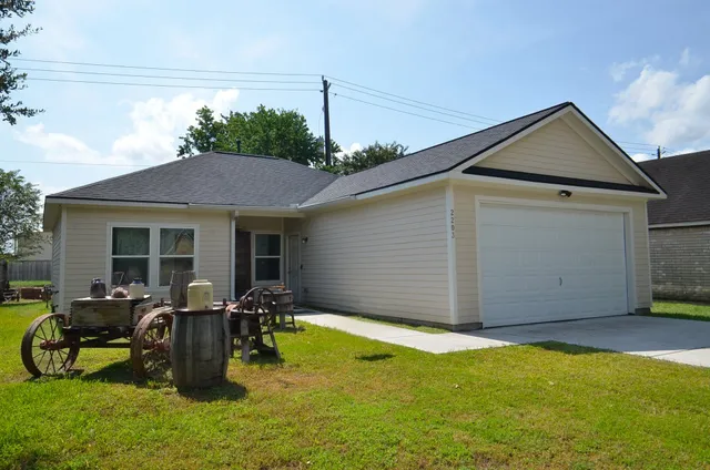 a view of a house with patio