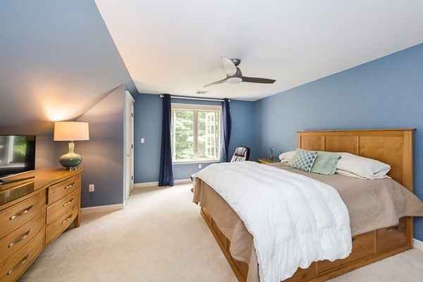 8 Old Town Road Beverly, MA 01915 - Photo 16 of 24 a bedroom with a large bed and a flat tv screen on dresser