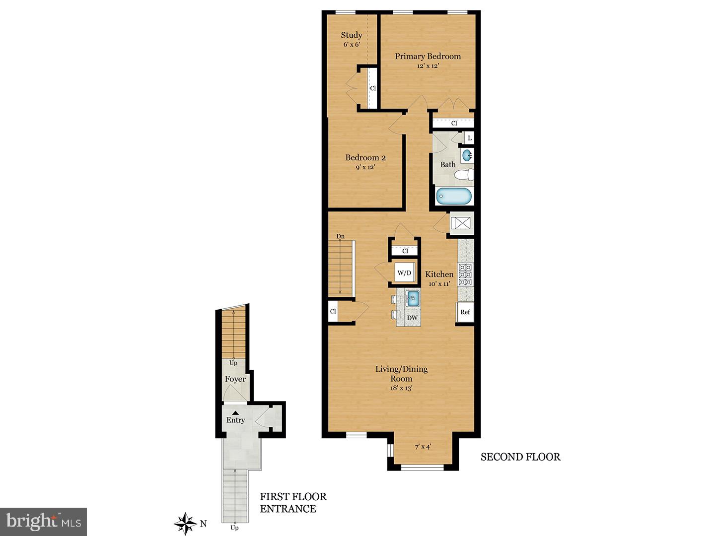 1232 4th Street Northwest, Unit 2 Washington, DC 20001 - Photo 21 of 21 Floor Plan