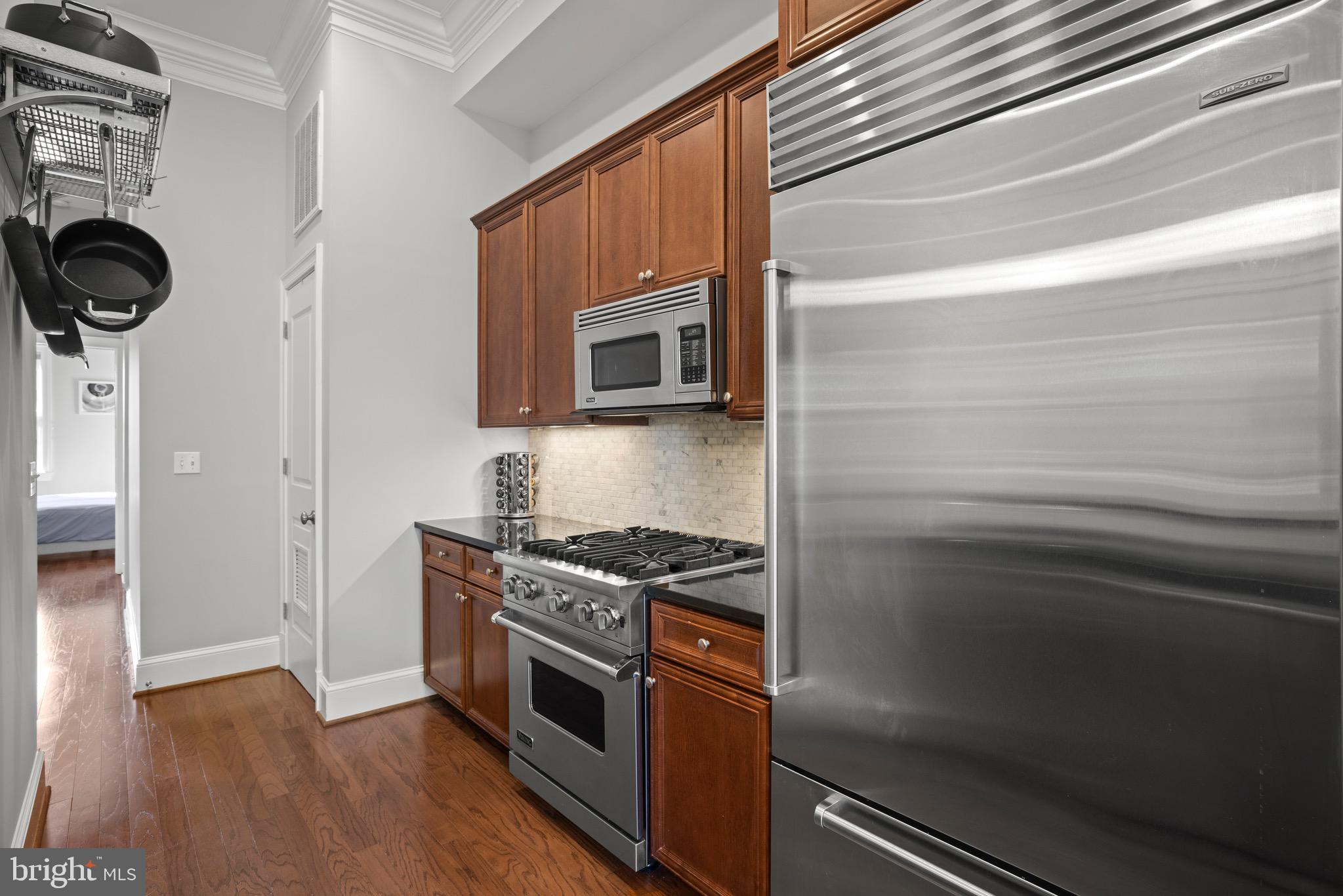 1232 4th Street Northwest, Unit 2 Washington, DC 20001 - Photo 8 of 21 Kitchen with Sub-Zero Refrigerator