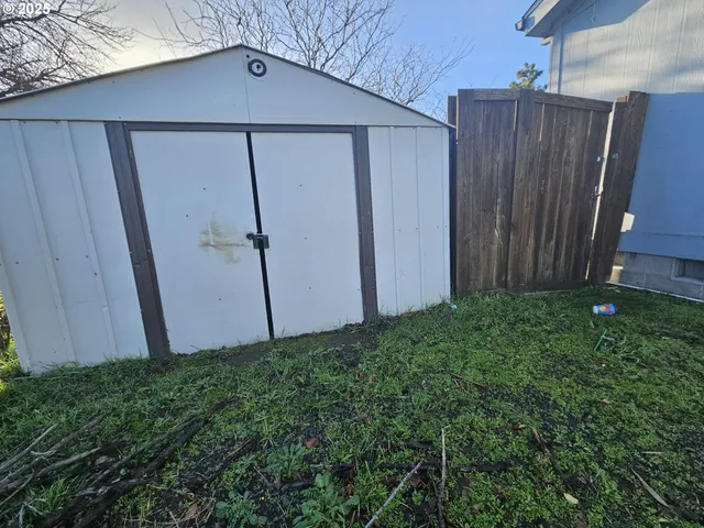 a backyard of a house