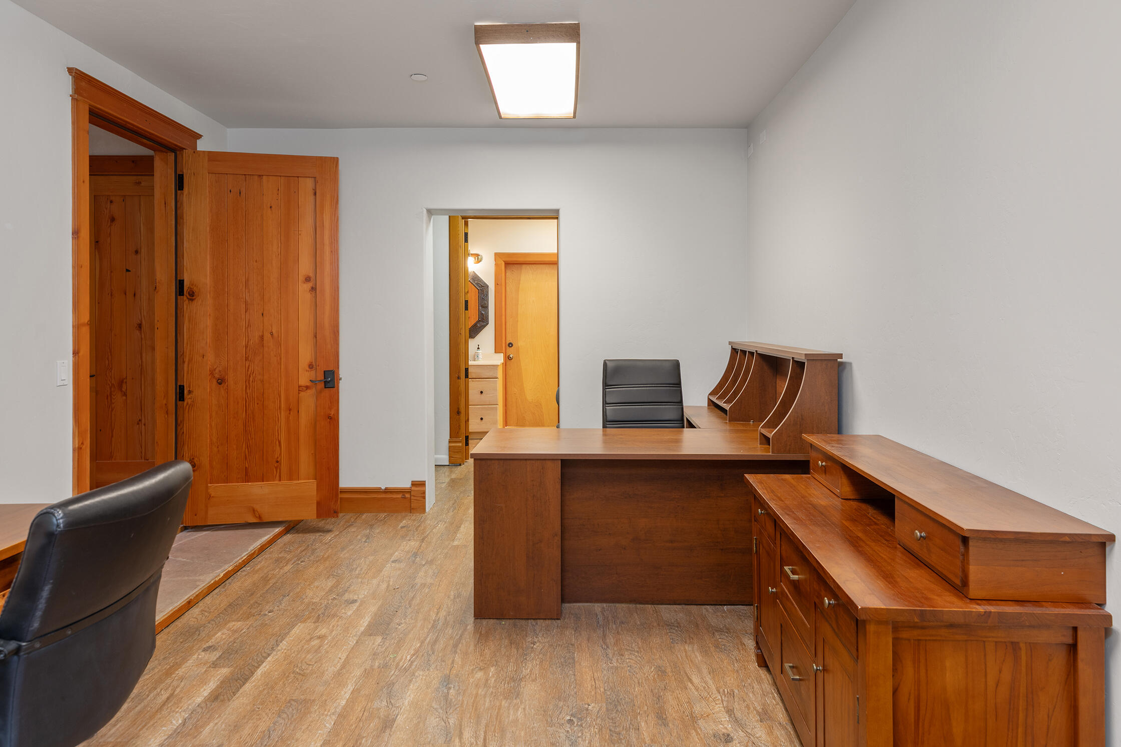 21 Royer Lane Telluride, CO 81435 - Photo 16 of 44 a view of workspace with wooden floor stairs