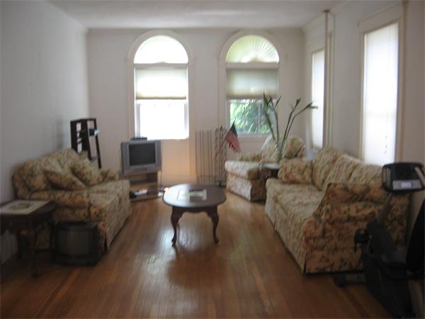 47 Algonquin Road Newton, MA 02467 - Photo 4 of 15 a living room with couches and a potted plant with wooden floor