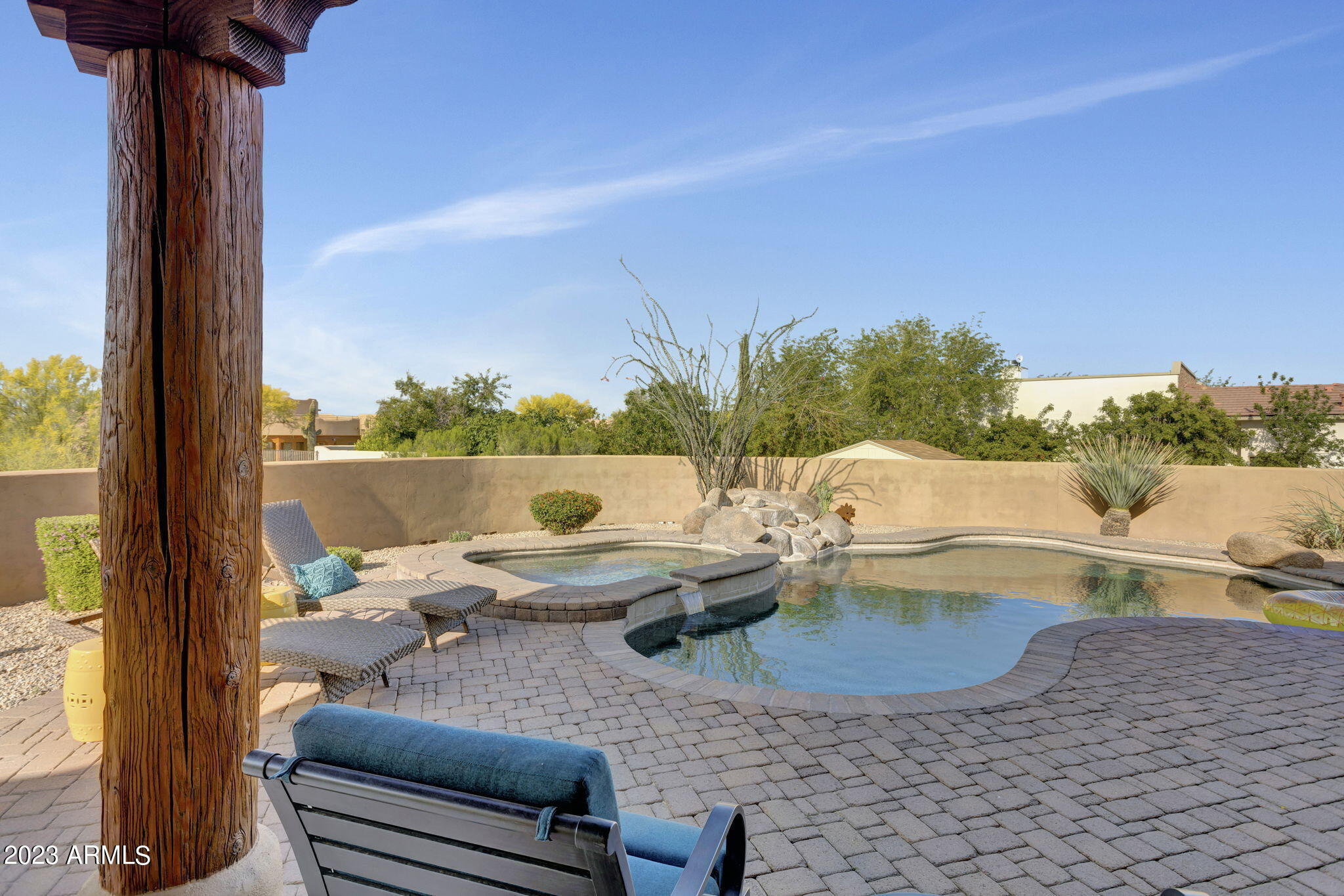 14214 East Gamble Lane Scottsdale, AZ 85262 - Photo 45 of 53 a view of a swimming pool with a patio