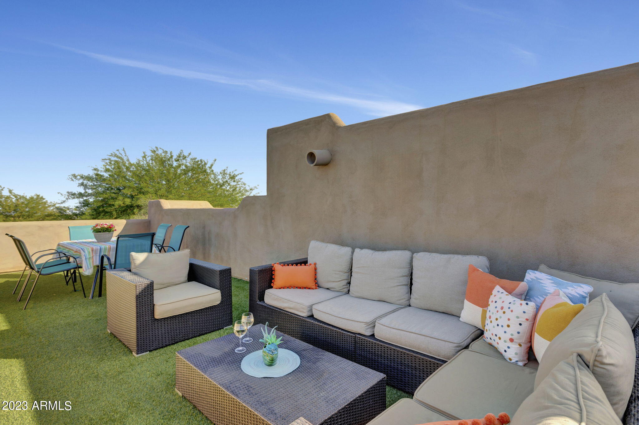 14214 East Gamble Lane Scottsdale, AZ 85262 - Photo 51 of 53 a outdoor living space with furniture and a potted plant