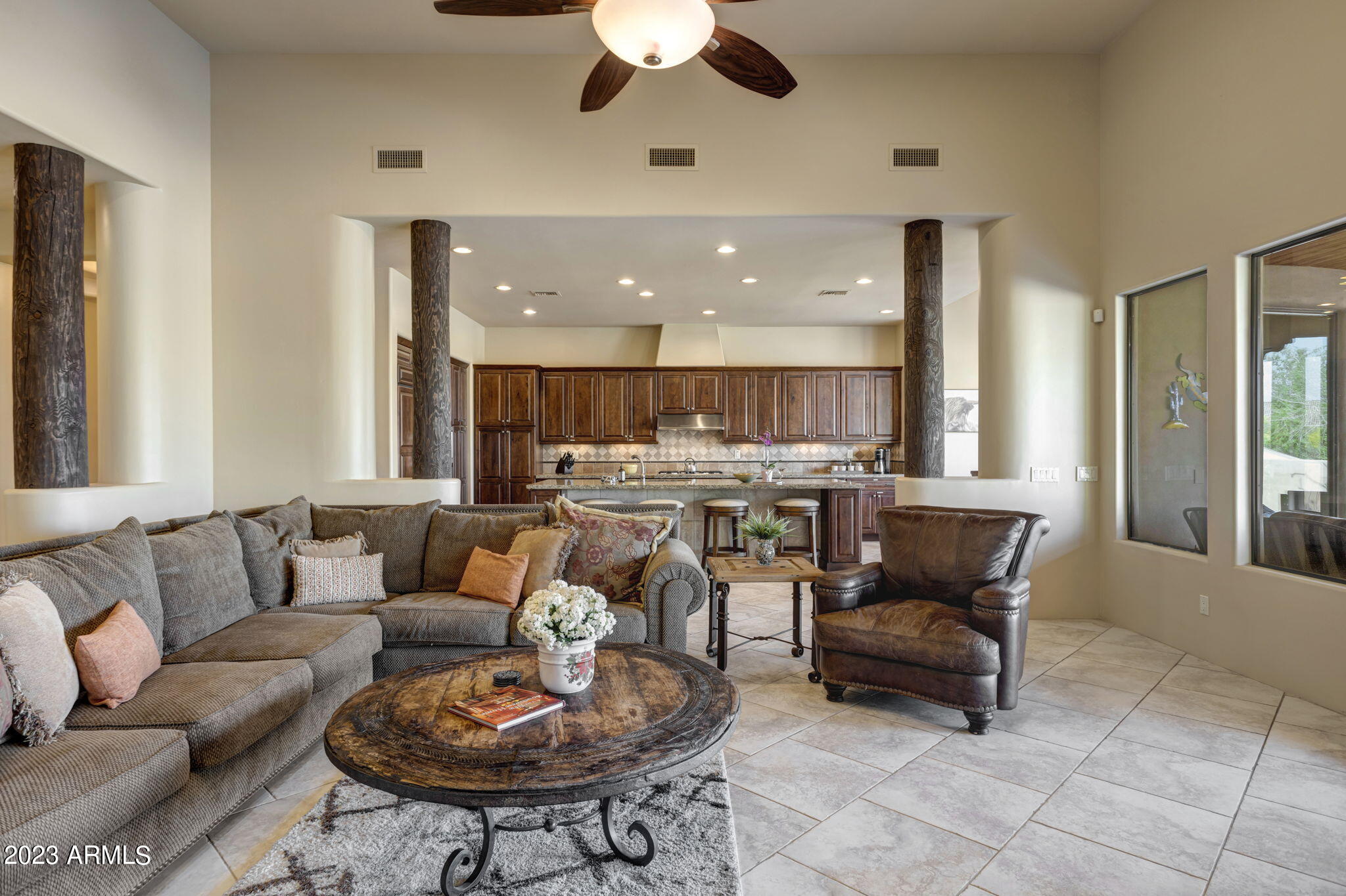 14214 East Gamble Lane Scottsdale, AZ 85262 - Photo 9 of 53 a living room with furniture and a large window