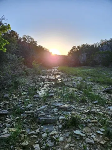 a view of an outdoor space with mountain view