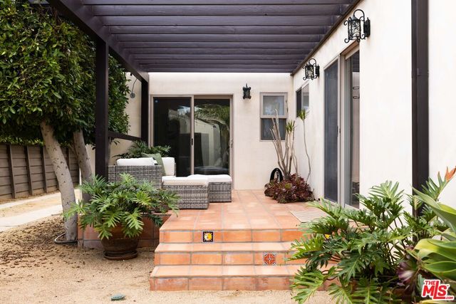 a building outdoor space with garden view