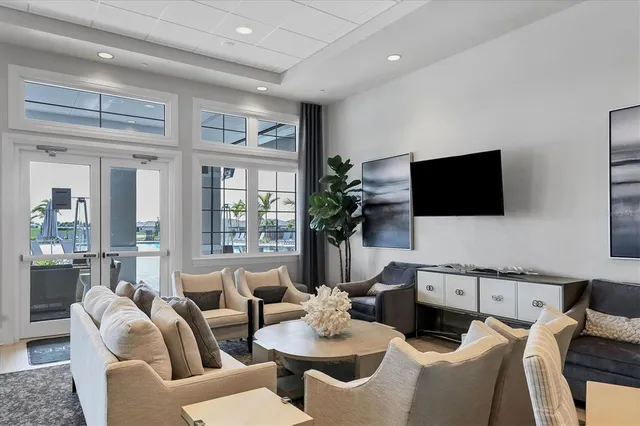 a view of a park with iron fence