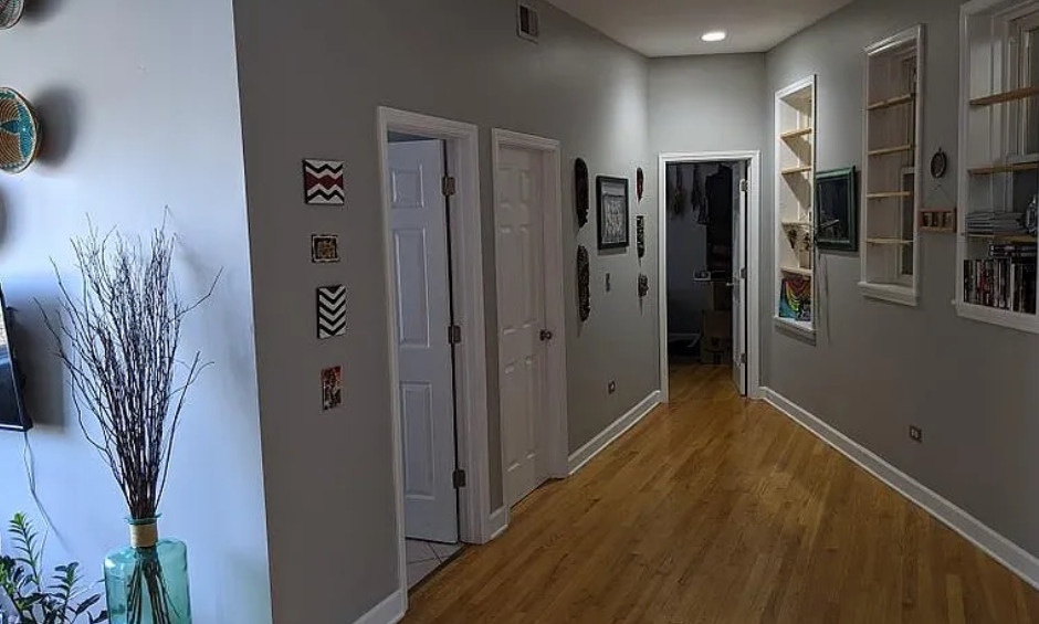 4363 North Lincoln Avenue Chicago, IL 60618 - Photo 16 of 34 a view of hallway with stainless steel appliances a refrigerator and a counter top space