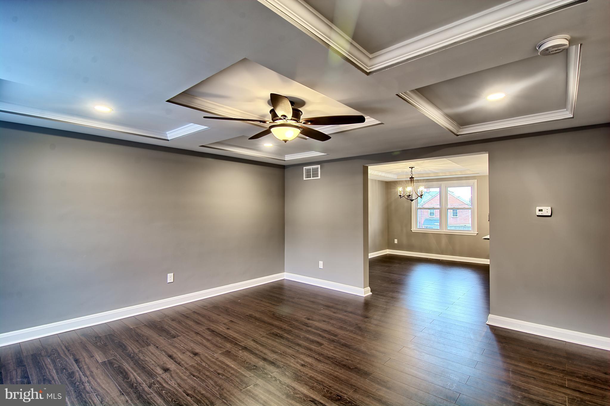 719 Stamford Road Baltimore, MD 21229 - Photo 4 of 29 Custom Coffered Ceilings, new flooring