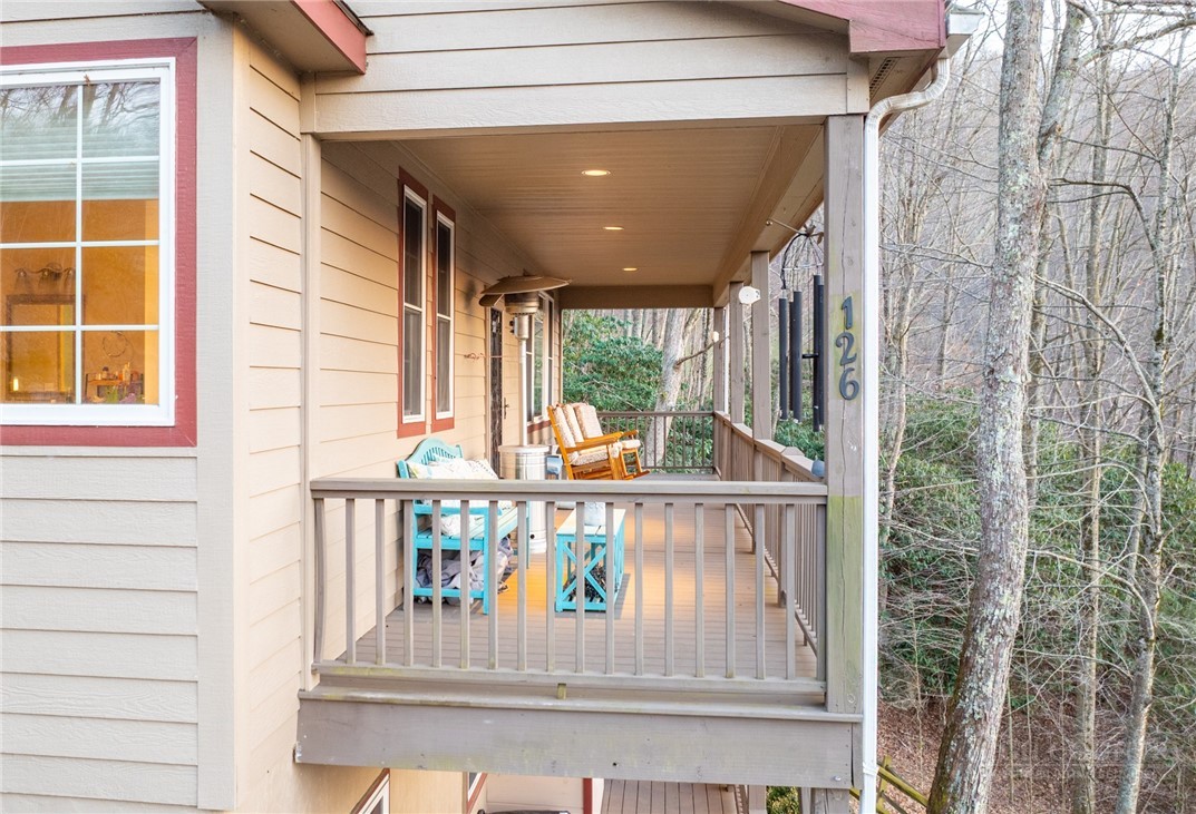 126 Moore Mountain Road Vilas, NC 28692 - Photo 29 of 41 a view of staircase with a outdoor seating