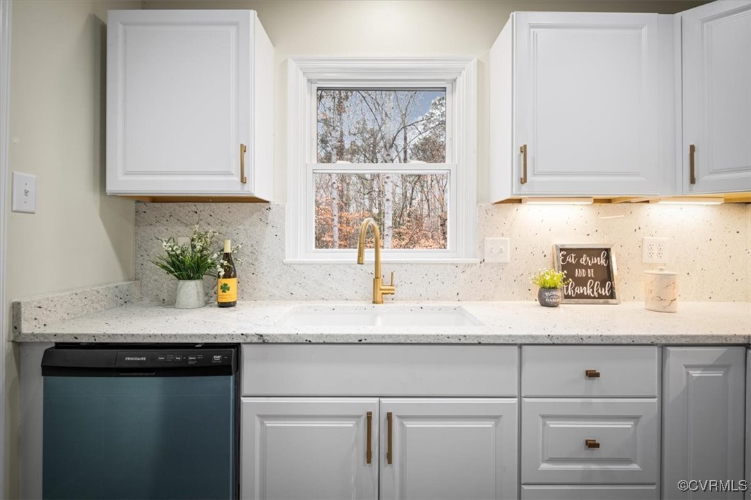 6920 Belmont Road Chesterfield, VA 23832 - Photo 21 of 50 Kitchen with white cabinetry, dishwasher, and sink