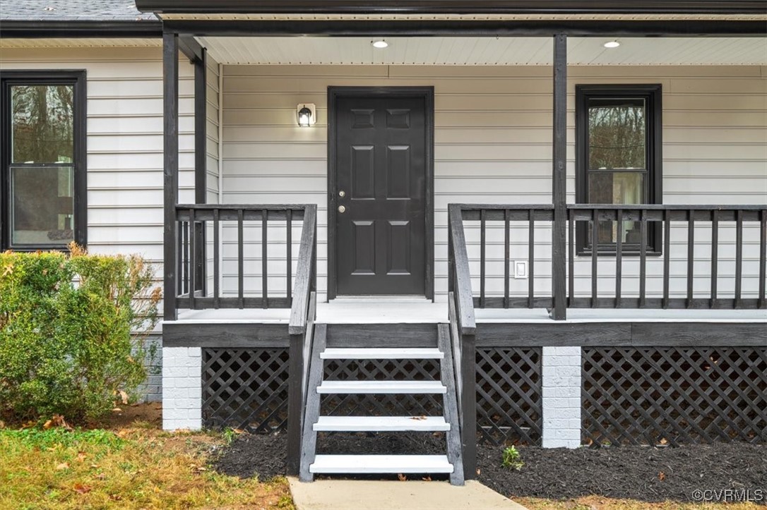 6920 Belmont Road Chesterfield, VA 23832 - Photo 3 of 50 View of exterior entry with covered porch