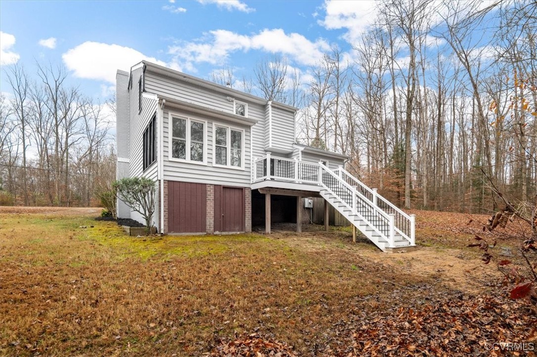 6920 Belmont Road Chesterfield, VA 23832 - Photo 48 of 50 Rear view of property with a lawn and a deck