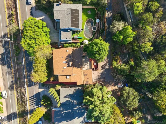 an aerial view of multiple house