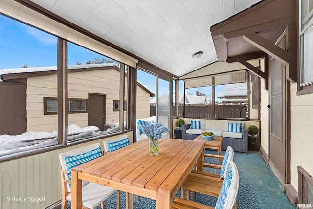 a outdoor space with furniture