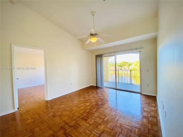 a view of an empty room and window