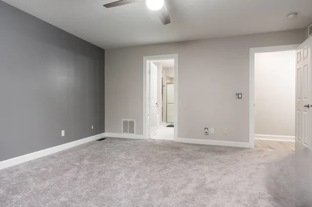 a bathroom with a window