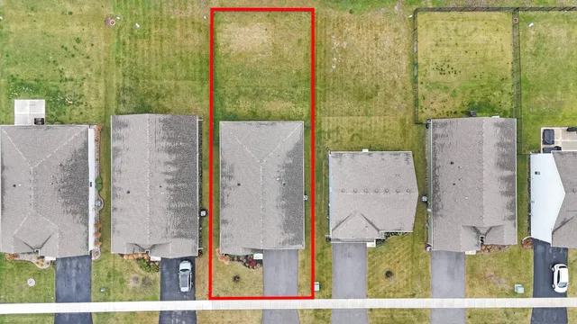 aerial view of a garden