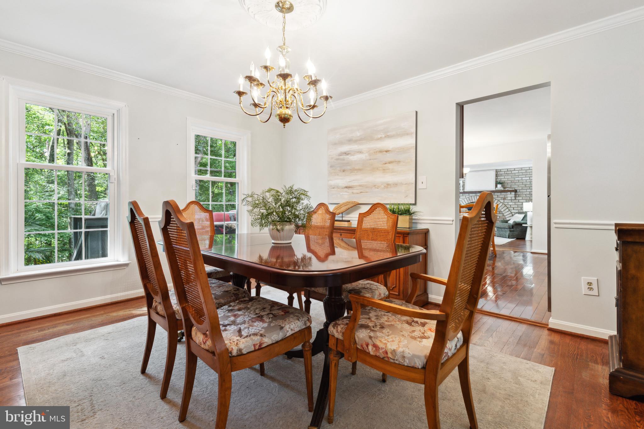 5124 Pheasant Ridge Road Fairfax, VA 22030 - Photo 14 of 53 Spacious dining room with views of treed parkland