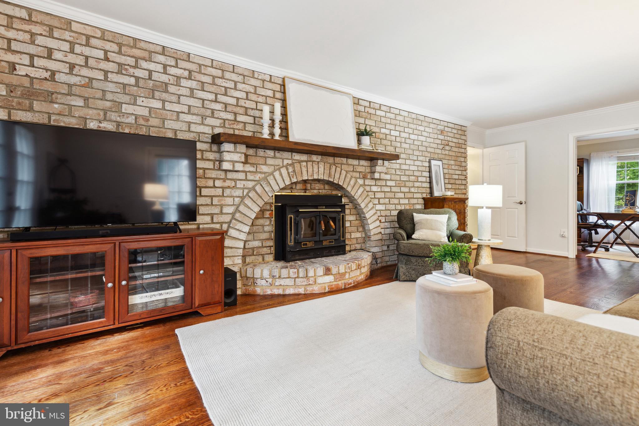 5124 Pheasant Ridge Road Fairfax, VA 22030 - Photo 5 of 53 Beautiful brick hearth with fireplace insert