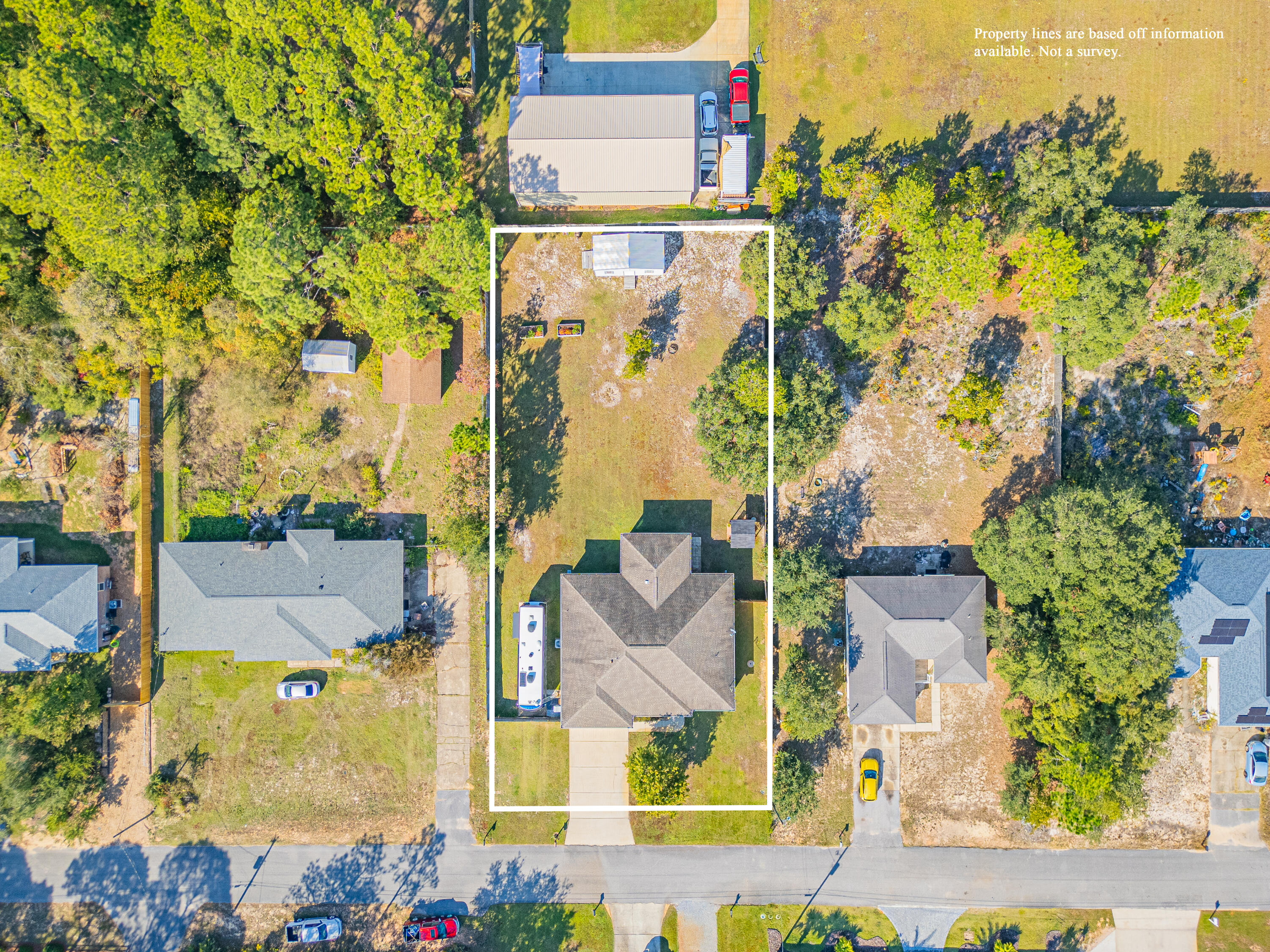 8686 El Paseo Street Navarre, FL 32566 - Photo 36 of 39 an aerial view of residential houses with outdoor space